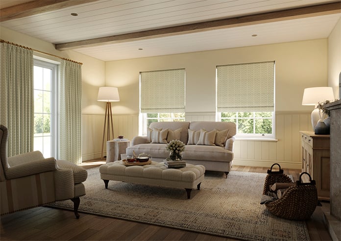 Orla Kiely Linear Stem, Pebble - Twist&Fit Roman Blind - Image 7